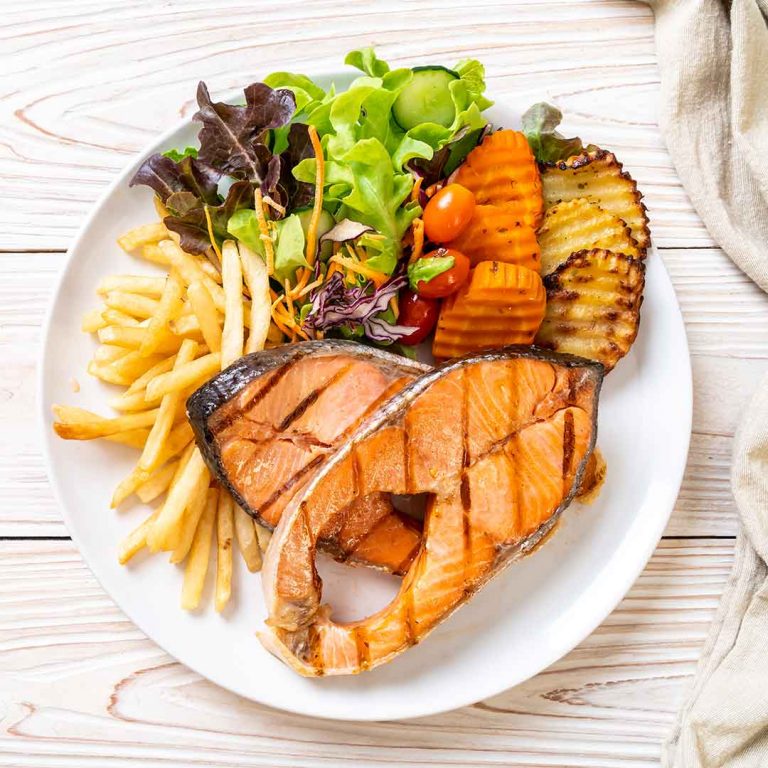 grilledfishsteakandfries