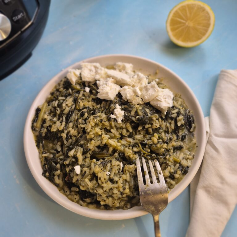 Υγιεινό σπανακόρυζο στο Instant Pot από το FitDiet Διαιτολογικό Γραφείο